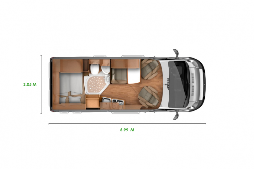 Pössl 2Win R Plus plattegrond