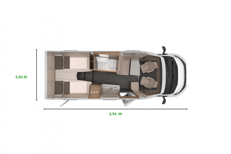 Knaus Vansation automaat plattegrond